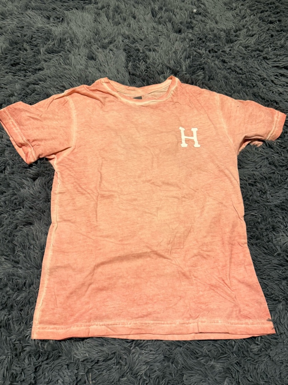 HUF Coral Short Sleeve Tee with White 'H' Logo
